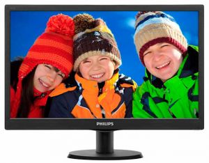 Монитор 18.5" Philips 193V5LSB2 (10/62) Glossy-Black TN LED 5ms 16:9 10M:1 200cd ― Компьютерная фирма Меридиан