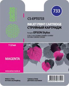 Картридж Cactus 0733 для Epson Stylus C79/C110/CX3900/CX4900/TX200/TX209; пурпурный ― Компьютерная фирма Меридиан