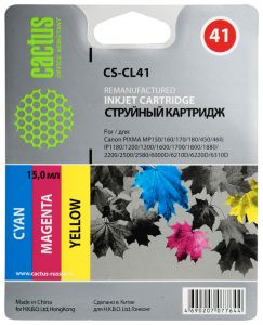 Картридж Cactus Canon CL-41 Color (MP450/PM170/PM150/iP6220D/iP1600/iP2200) ― Компьютерная фирма Меридиан