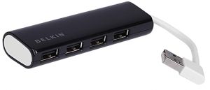 ХАБ USB 4 port 2.0 Belkin ultra slim F4U042qebAPL ― Компьютерная фирма Меридиан