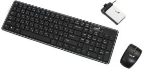 Беспроводной комплект Genius LuxeMate R820; клавиатура: 10 гор клавиш; опт мышь:1200 dpi; black; под ― Компьютерная фирма Меридиан
