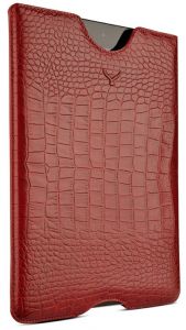 Чехол для new iPad Mapi кожаный SESTOS DURABLE SLIM CASE. Цвет: красный кроко M-150761 ― Компьютерная фирма Меридиан