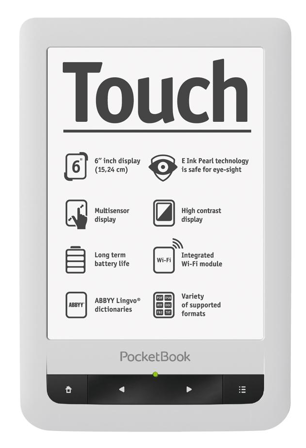 Новый ридер для электронных книг PocketBook 622 оснащён 6 ёмкостным