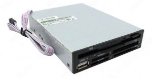 Дисковод FDD 1.44Mb 3.5" TEAC + Cardreader; Int; USB 2.0 black ― Компьютерная фирма Меридиан
