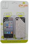 Комплект пленок на экран и заднюю крышку для iPhone 4 Clever Shield D.Protection KIT (винил; белый)