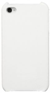 Чехол защитный для iPhone 4/4s DiscoveryBuy кожа белый ― Компьютерная фирма Меридиан