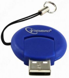 Устройство Ext 01-In-One CR107 Gembird (синий) micro-SD внешний  USB2.0 ― Компьютерная фирма Меридиан