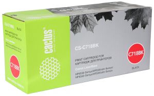 Картридж CACTUS CS-C718BK для принтеров CANON LBP-7200; черный; 2900 стр. ― Компьютерная фирма Меридиан