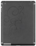 Наклейка ZAGG LEATHERskin для iPad2/New black embossed